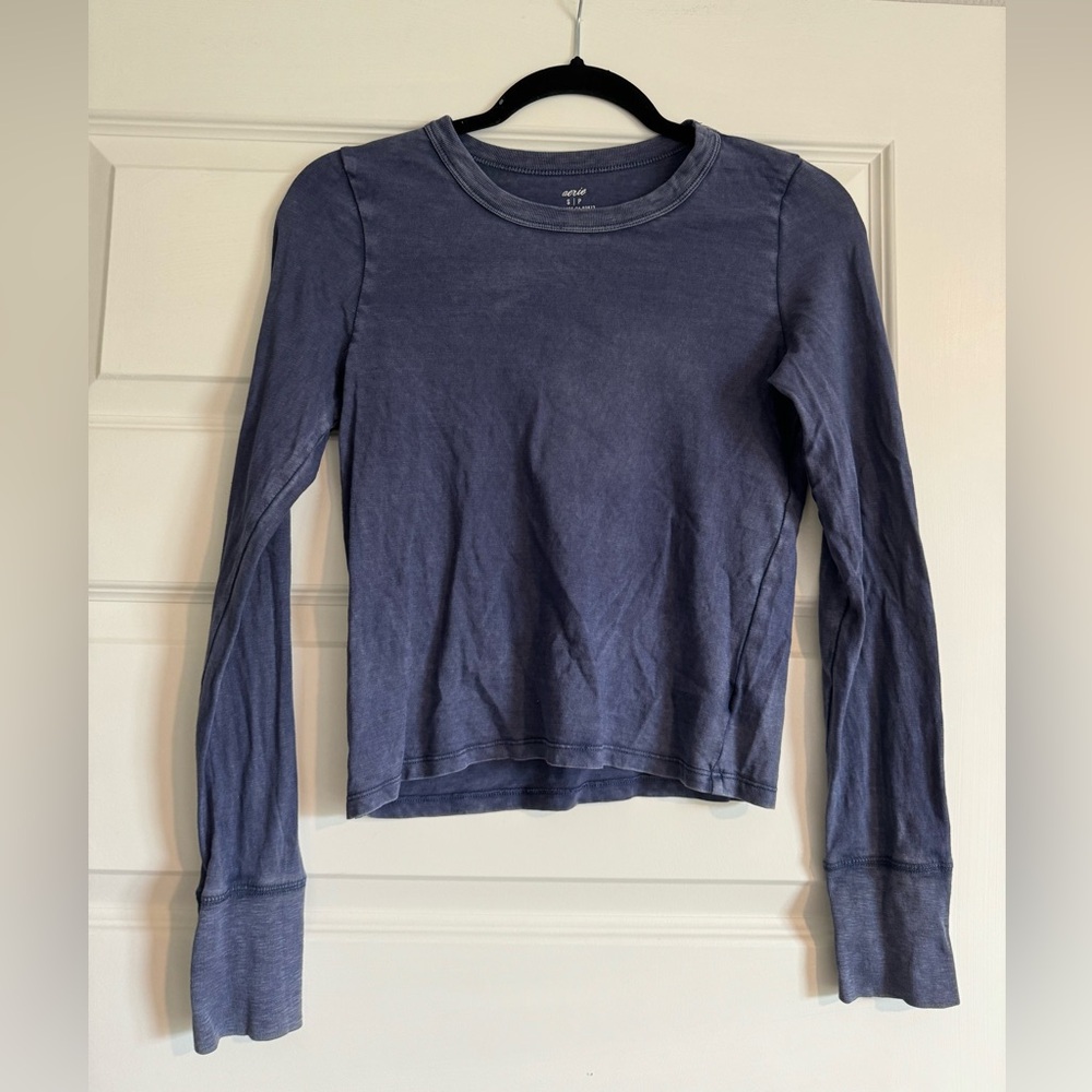Aerie Long-sleeve Blue Top